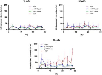 Twenty-eight day repeated exposure of human 3D bronchial epithelial model to heated tobacco aerosols indicates decreased toxicological responses compared to cigarette smoke